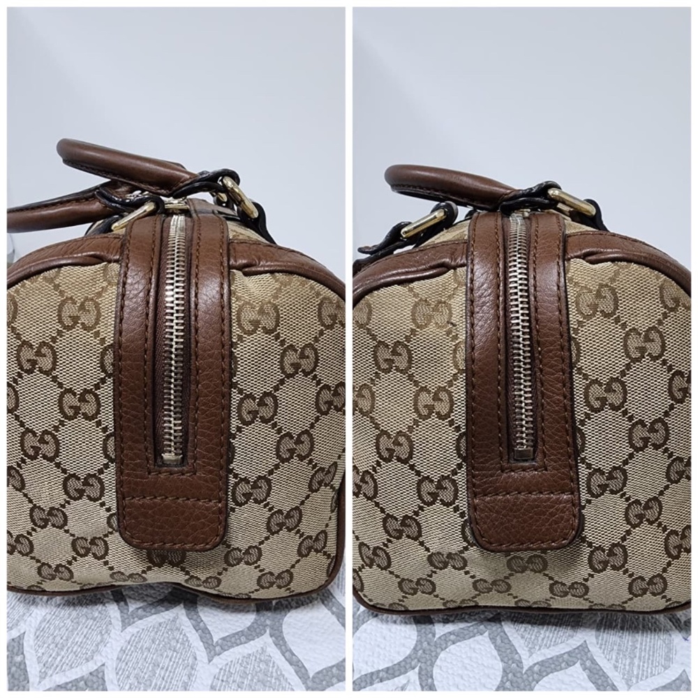Authentic Gucci GG Canvas Top Handle Bag Brown/Beige - Picture 5 of 12